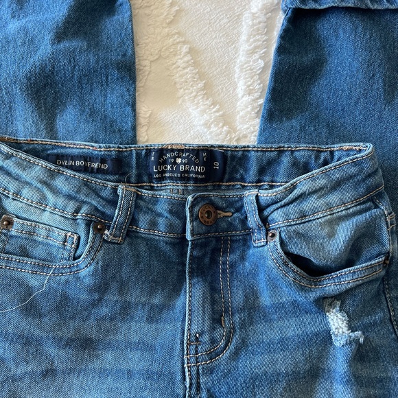 Lucky Brand Girls Dylin Boyfriend Cuffed Jeans - Picture 3 of 4